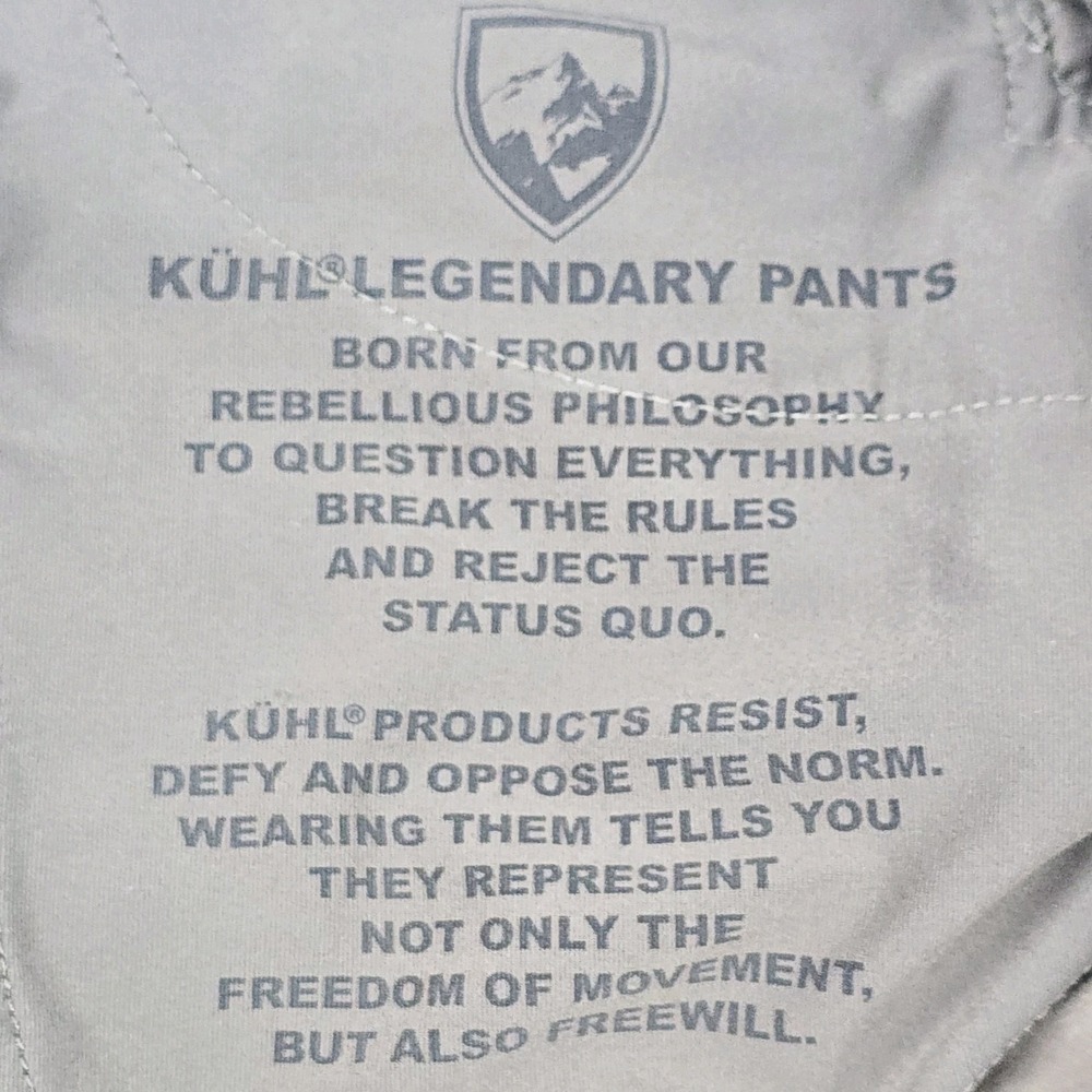 Kuhl Legendary Pants Mens 32x32 Brown Khaki Exoskeleton Outdoor Hiking Stretch - Picture 5 of 9